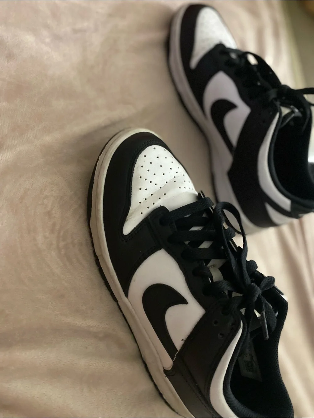 Nike Black and White Dunk-Style Low Top Sneakers